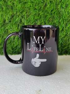 Mug à café en céramique noire, tasse à thé en céramique imprimée, mug en céramique personnalisé, tasse à café avec impression noire, mug en céramique pour le thé - Product Image 3