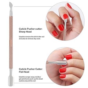 High Quality Stainless Steel Nail Pusher Cuticle Set Scissors+Pusher+Nipper Clipper Dead Skin Manicure Set for Fingers Silver - Product Image 4