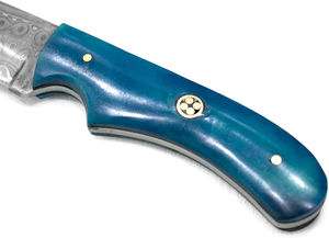 Cuchillo de Caza Personalizado de Acero Inoxidable, Hoja Fija con Punta Caída y Borde Dentado, Mango de Madera, Cuchillos para Acampar al Aire Libre - Product Image 5