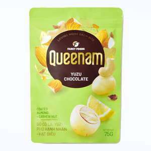 Dragées au chocolat au cacao, confiserie, snacks, OEM/ODM, 75g, amandes et noix de cajou enrobées de chocolat Yuzu, HALAL, Vente chaude - Product Image 1