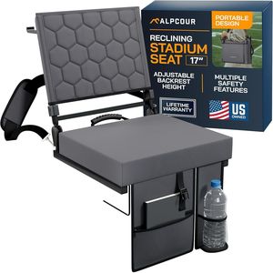 Sedile Pieghevole Reclinabile da Stadio con Supporto per la Schiena per Gradinate - Product Image 1
