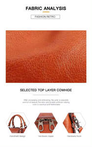 Bolso de hombro de cuero genuino personalizado, hecho a mano, con cierre de cremallera, para compras, con asa superior, para mujer. - Product Image 4