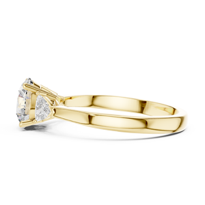 แหวนเพชรทรงกลมเพาะเลี้ยงในห้องปฏิบัติการ ทองคำแท้ 14K 18K  แบบสั่งทำพิเศษ 1.30 กะรัต รับรองโดย IGI เกรด DEF VVS แหวนครบรอบ งานจิวเวลรี่ชั้นดี ขายส่ง - Product Image 5