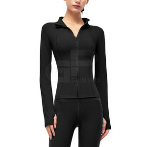 Veste de yoga légère pour femme, tissu extensible doux au toucher, fermeture éclair intégrale, coupe ajustée, confortable - Product Image 6