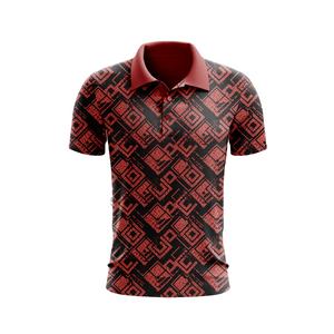 Vente directe polo à manches courtes pour hommes personnalisé vente en gros de t-shirt de golf à usage décontracté fabriqué en usine chemise entièrement imprimée par sublimation - Product Image 1