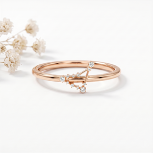 Bague Zodiaque Capricorne Certifiée IGI DEF VVS Or Bijoux Décembre Janvier Mentalité de Succès Bestseller Viral - Product Image 1