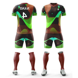 Conjuntos Deportivos de Fútbol Unisex, Uniformes Sublimados Multicolores de Spandex/Poliéster, Ropa Deportiva de Secado Rápido, Traje Personalizado - Product Image 4