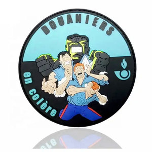 Custom Logo Labels Rubber Iron On Soft Pvc Patches For Clothing & Hats Laser Heat <b>Press</b> Patch Roll Rubber Logo Pvc Patches - Product Image 3