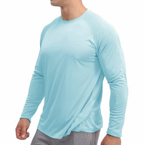 T-shirt à séchage rapide pour le fitness et la course à pied, fabricant et fournisseur de vêtements de sport, t-shirt d'entraînement à manches longues pour homme, t-shirt léger - Product Image 1