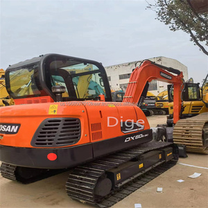 Excavadora de ruedas Doosan DX60 usada, Mini 6 toneladas, horas de trabajo bajas, buen estado, motor de núcleo multifuncional de Corea, similar a DH60 - Product Image 2