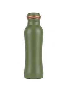 ขวดน้ำโลหะทองแดงสีน้ำเงินเข้ม ดีไซน์มินิมอล พกพาสะดวก - Product Image 4