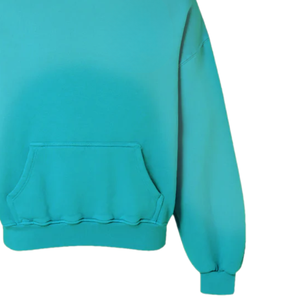 Sudadera con Capucha Personalizada Color Verde Azulado, Sudadera Extra Grande de Forro Polar para Hombre y Mujer, Fabricante de Sudaderas de Estilo Urbano - Product Image 3