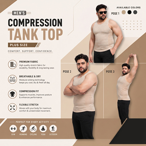 Custom OEM <b>Men</b> Plus Size Tank Top Yoga Wear Sleeveless <b>Singlet</b> Printed Gym Wear Compression Tank Tee <b>Men</b> Fitness Sleeveless Tee - Product Image 2