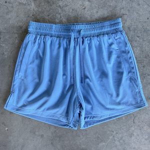 Shorts de Muay Thai en maille OEM 2026 en gros, 100 % polyester, taille élastique, couleur unie, respirant, séchage rapide, imprimé, décontracté, pour la gym et la course à pied - Product Image 2