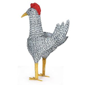 2FT Pre-Lit Christmas Rooster Ornament Weather-Proof Plush Outdoor Decor 50 LED White for Home & Yard Holiday Yard Decorations - Product Image 2