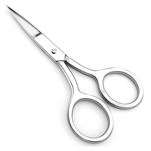 Ciseaux à sourcils avec manche vert et lame en acier inoxydable à pointe arrondie pour une coupe et un façonnage précis - Product Image 2