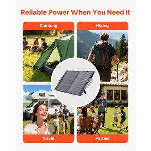 Pannello Solare Monocristallino Bifacciale Pieghevole da 100W 16BB con Efficienza del 24% per Uscita MC4 Caricabatterie Portatile - Product Image 6