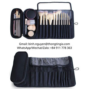 Customizable OEM with Transparent Flap for Travel Daily Use Waterproof Nylon Cosmetic Bag <b>Makeup</b> <b>Brush</b> Holder Roll Up <b>Case</b> Pouch - Product Image 4