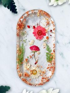 Elegant Resin Organizer <b>Tray</b> For Serving Coffee <b>Snacks</b> Drinks And Decorative Table Arrangement Purpose - Product Image 5