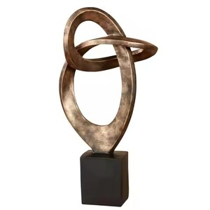 Modern <b>Decorative</b> Showpiece Metal Sculpture Artistic Figurine Home Living Room <b>Table</b> <b>Decor</b> Contemporary Accent - Product Image 2