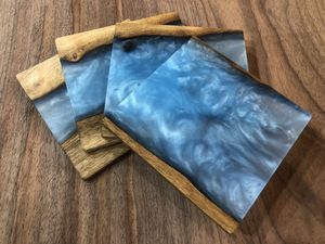Luxury Handmade Wooden Resin Tea And Coffee Coasters With Unique Natural Wood Texture For Home Use - Product Image 4