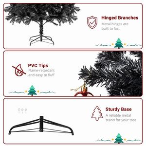 Supporto in Ferro PVC per Albero di Natale da 2,13 m, Colore Nero - Product Image 5