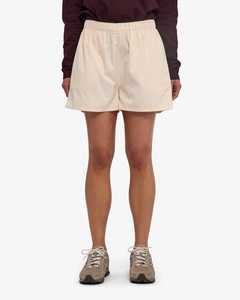 Shorts pour femmes en popeline de coton, taille mi-haute, fermeture élastique, logo personnalisé, couleur unie ivoire, séchage rapide, meilleure qualité, Bangladesh - Product Image 3