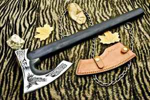 Hache de survie Viking en acier à haute teneur en carbone pour le camping en plein air, manche en bois, vente en gros, bricolage, travail du bois industriel - Product Image 2