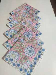 ผ้าเช็ดปากดินเนอร์ลายดอกไม้ผ้าฝ้ายทำมือปรับแต่งได้ ใช้ซ้ำได้ เป็นมิตรกับสิ่งแวดล้อม ชุดผ้าปูโต๊ะครัวโดย Conifer - Product Image 4