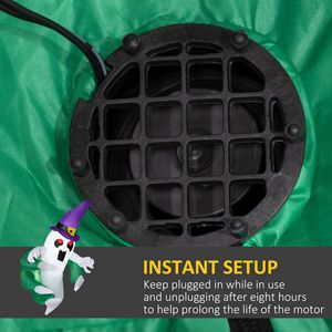 Adesivo Gonfiabile per Finestra a Forma di Fantasma di Halloween, 3,9 Piedi, con Display LED, Decorazioni per Giardino e Interni/Esterni - Product Image 6
