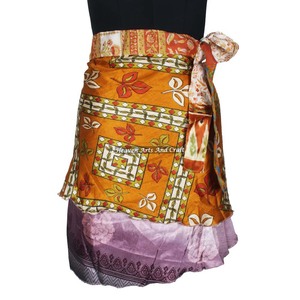 Summer Silk Sarong <b>Beach</b> Pareo <b>Wrap</b> Around Mini Skirt Plus Size Feature Women's Hippy Silk Sari Magic <b>Wrap</b> Skirt Casual Style - Product Image 6