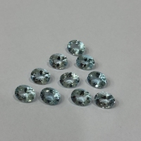 Aigue-marine naturelle transparente bleue, taille ovale 9x11mm, calibrée, non traitée, provenant de Madagascar, pierres précieuses en vrac pour la vente en gros