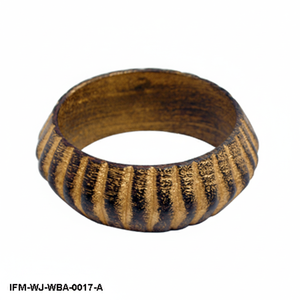 Brazalete de Madera Hecho a Mano con Acabado Dorado Antiguo, Texturizado y Esculpido, para Mujer - Product Image 5