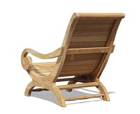Fauteuil à bascule moderne en teck - Durable, imperméable, confortable, empilable, utilisation intérieure/extérieure, hôtels, salons, cuisines