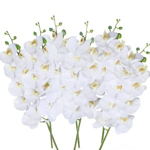 ดอกกล้วยไม้ฟาแลนนอปซิสสีขาว THAF-019 ดอกไม้ประดิษฐ์เหมือนจริง ทำจากยางลาเท็กซ์เนื้อนุ่ม สำหรับตกแต่งบ้านและงานปาร์ตี้ - Product Image 1