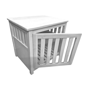 Maison pour animaux de compagnie en bois de pin avec toit noir et griffoirs, mobilier d'intérieur pour animaux de compagnie fabriqué au Vietnam - Product Image 3