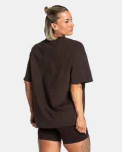 Camiseta Casual de Algodón 100% de Primera Calidad para Mujer, Corte Ajustado, con Logotipo y Diseño Personalizados, Color Marrón, Ropa de Marca Privada - Product Image 2