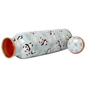 Botella de Agua Metálica con Diseño de Panda, Azul, Portátil, para Viajes, con Tapa de Cobre - Product Image 4