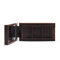 Étui de poudre Compact vide avec miroir trois couleurs Rectangle Palette d'ombres à paupières Nude boîte d'ombres à paupières compacte personnalisée emballage