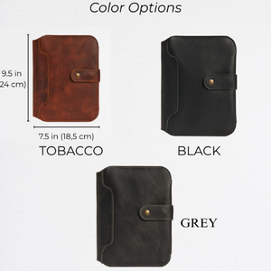 Carpeta de Cuero A5 Hecha a Mano, Cubierta de Diario Personalizada con Ranuras para Tarjetas, Organizador de Cuaderno Recargable, Regalo - Product Image 4