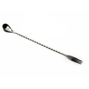 Cuchara de barra de acero inoxidable con mango retorcido de 28 cm, cuchara para mezclar cócteles en diferentes tamaños, cuchara de doble cara para bar. - Product Image 5