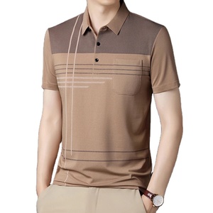 Summer New Men's Color Blocking Polo <b>Shirt</b> Pocket <b>Button</b> <b>Up</b> T-<b>shirt</b> Casual Slim Fit Comfortable <b>Short</b> <b>Sleeved</b> Breathable Top - Product Image 4