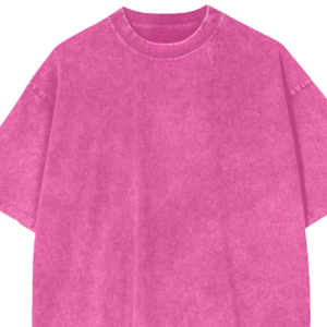 T-shirt Oversize en Coton 100% Uni, Délavé à l'Acide, Style Streetwear, Logo Personnalisé sur le Devant, Effet Vintage, Vierge, OEM - Product Image 2