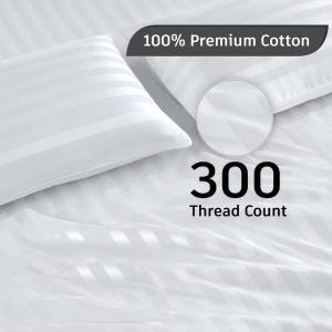 ผ้าปูที่นอนคุณภาพพรีเมียม 100% ผ้าฝ้าย 300 เส้นด้าย ลายซาติน สำหรับเตียงเดี่ยว พร้อมปลอกหมอน ชุดผ้าปูที่นอนโรงแรม สำหรับส่งออก มีจำหน่าย - Product Image 6