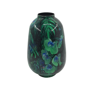 Tabletop Iron Flower Vase with Enamel Decal and <b>Gold</b> Finish for Home Decoration Decorative Iron Flower Vase - Product Image 1