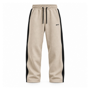 Heavyweight Fleece Sweatpants Custom Track Joggers Relaxed Fit Casual <b>Trousers</b> With Side Panels Elastic Waist For <b>Men</b> - Product Image 1