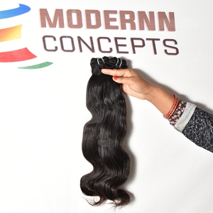 ผมอินเดียแท้แบบไม่ผ่านกระบวนการ  แบบ Bodywave/Deep Wave  น้ำหนัก 100 กรัม  แบบเป็นมัด  ราคาส่งถูก  สีดำธรรมชาติ  ผมมนุษย์แท้จากวัด - Product Image 6