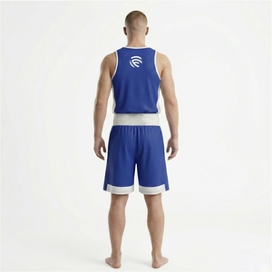 Nuevos Conjuntos de Ropa Deportiva de Kickboxing al Por Mayor, Conjuntos de Entrenamiento de Boxeo con Chaleco y Pantalones Cortos con Estampado Digital, Conjunto de Singlets de Luchador - Product Image 5