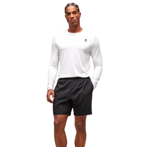 <b>Mens</b> Slim Fit <b>Long</b> <b>Sleeve</b> T <b>Shirt</b> <b>White</b> Stretch Performance Gym Training Athletic Sports Casual Activewear Top - Product Image 4
