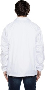 <b>Men's</b> <b>White</b> Windproof Shirt <b>Jacket</b> Regular Fit Turn-down Collar Casual Spring Outerwear Polyester Material - Product Image 3